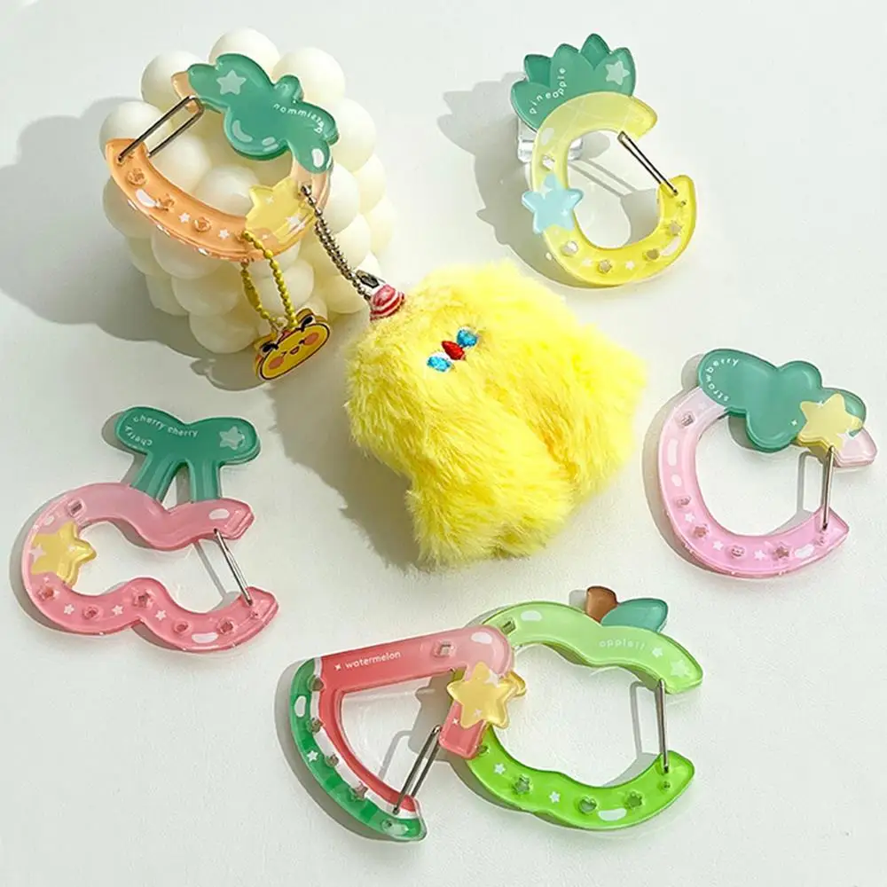 

Portable Acrylic Bag Charm Decoration Ita Bag Buckle Carabiner Handbook Decoration Keychain Charm Hanging Ornament Car Keyring