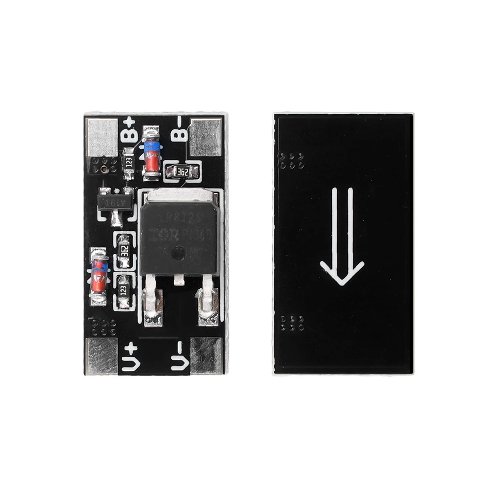 Módulo de diodo ideal, capacitor de bateria, placa de proteção de conexão reversa, módulo de conexão anti-reversa 3v-28v 12a