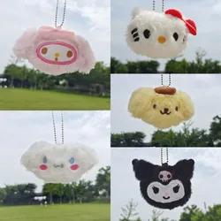 Sanrio Plüsch Schlüssel Kette My Melody Pom Pom Purin Kitty Kulomi Anime Charakter Cartoon Schlüssel Tasche Anhänger Freundinnen Anhänger Geschenk spielzeug