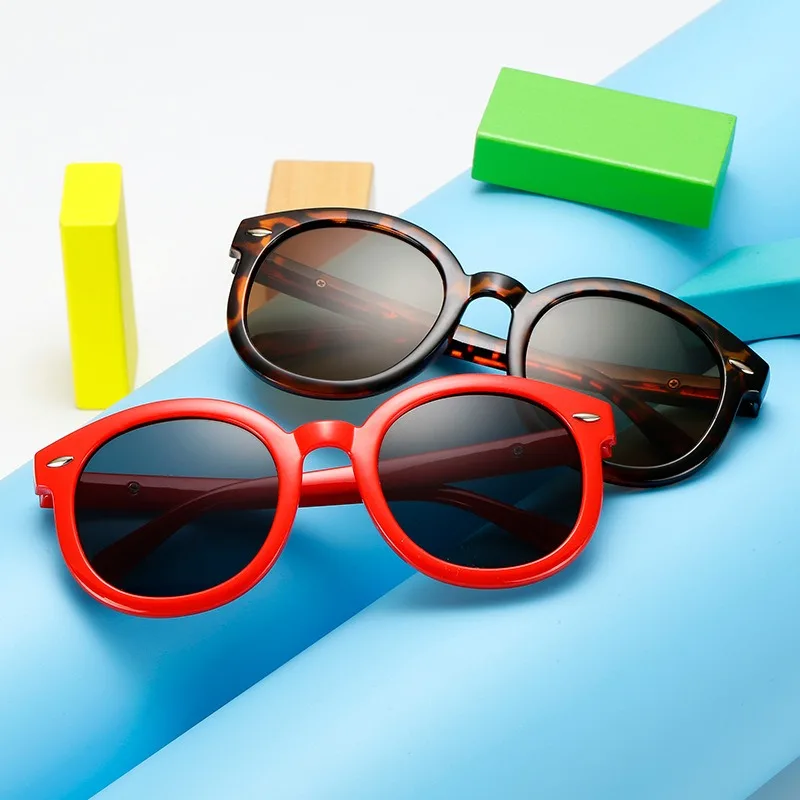 New Summer Round Frame Children's Sunglasses Fashion Rivet Arrow Baby Sunglasses Outdoor Travel UV400 Shades