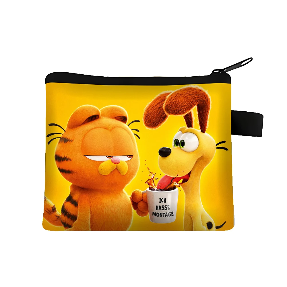 New Garfieldes portamonete Kawaii Cartoon Print Storage Bag Cute Boys Girls Square Mini Bag Storage Bags regali di compleanno per bambini