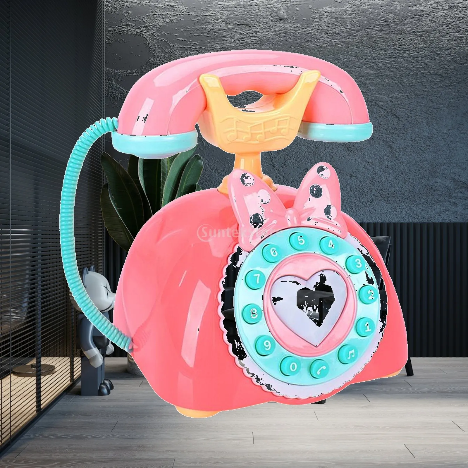 

Cartoon Telephone Toy Gift Develop Educational Simulated Landline Enlightenment
