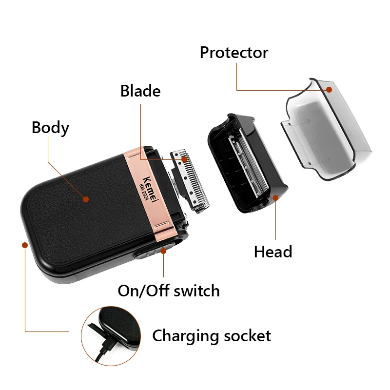 Clipper มีดโกนหนวดไฟฟ้ามีดโกนเครา Trimmer สำหรับชายแบบพกพาเครื่องโกนหนวดผม Clipper เครื่องกำจัดขนบนใบหน้า