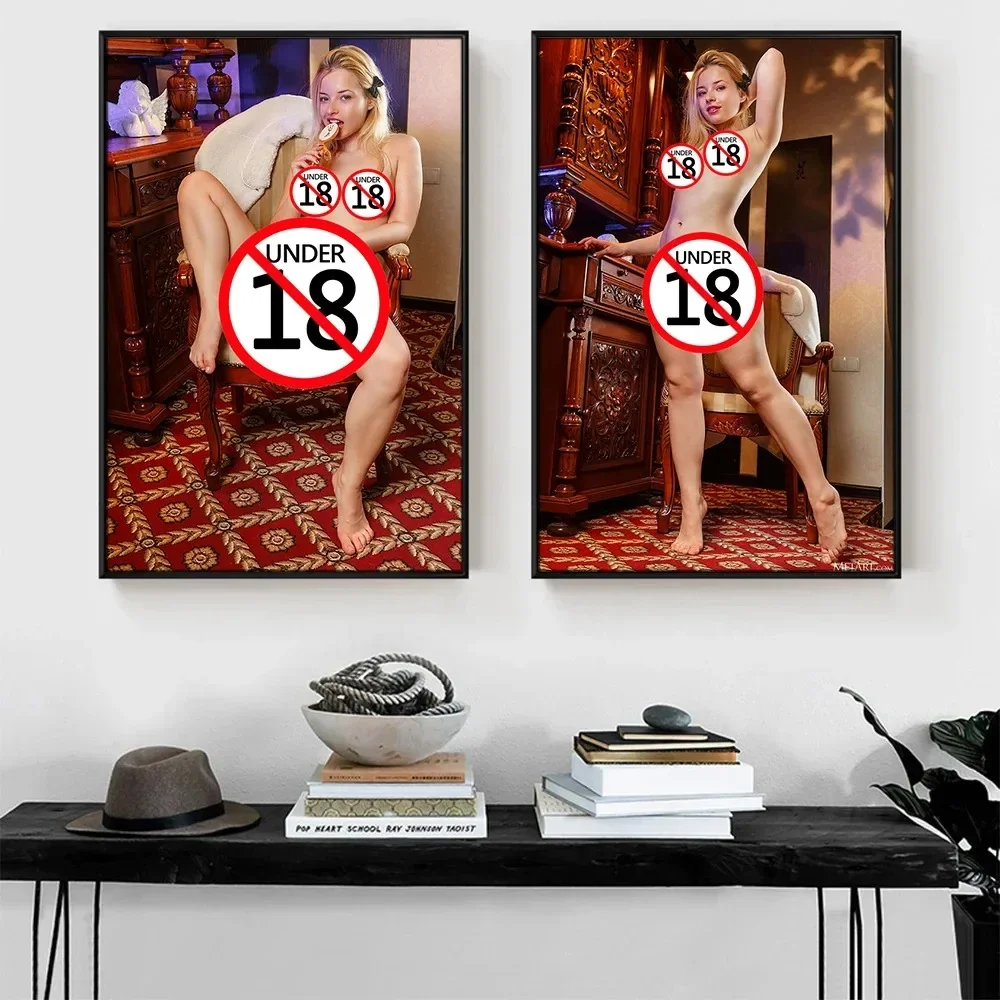 Pósteres de pintura en lienzo con culo grande sin censura para chica desnuda, arte de pared para regalo de habitación de niño, decoración Interior del hogar