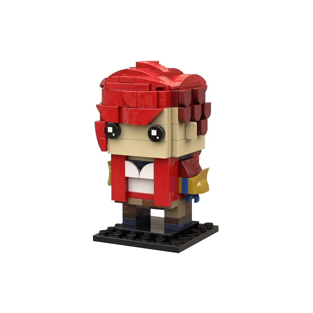 MOC Heroes เกม Jinx Vi Arcanes BrickHeadzs Building Blocks รุ่น Arcane Caitlyn ตัวอักษรอิฐประกอบของเล่นเด็กของขวัญ