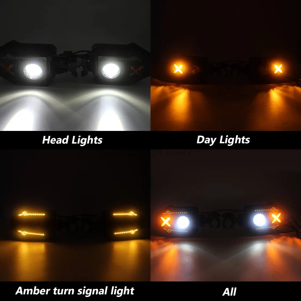 ATV&UTV Motor Parts Integrated LED Daytime Lighting Turn Signal Driving Lights Fog Lights For Kawasaki/Yamaha/Szuki Polaris RZR