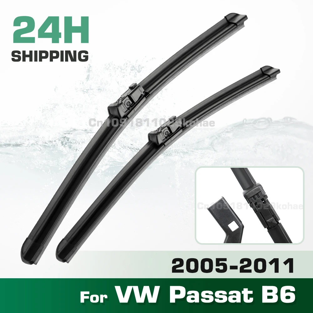 GREATROAD Wiper LHD&RHD Front Wiper Blades Set For VW Passat B6 2005 - 2011 Windshield Windscreen Window Brush 24''+19''