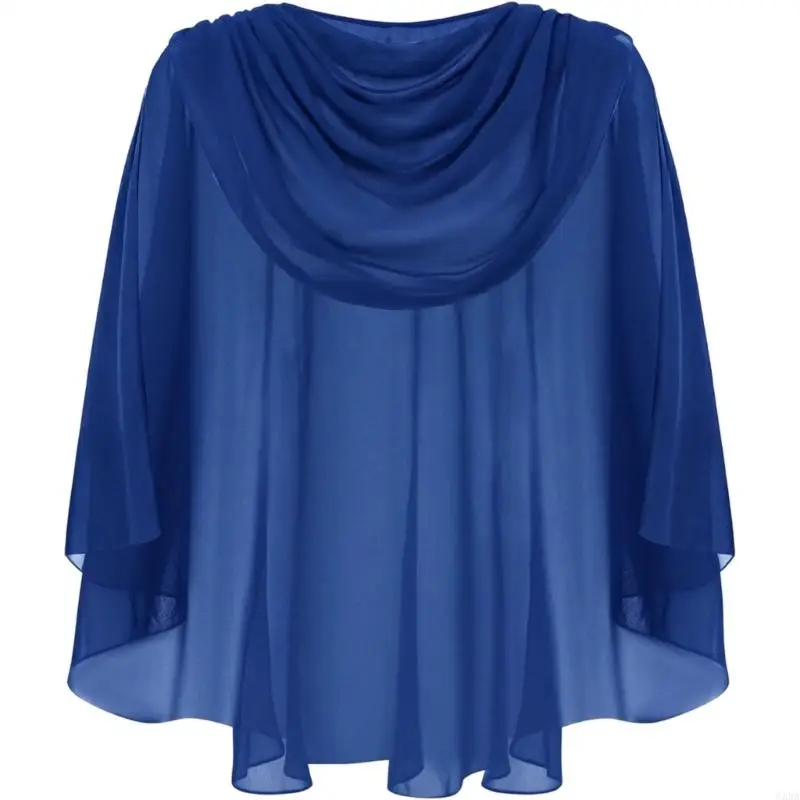 Dress Cover Up for Women in Lightweight Soft Shawl Wrap Cloak for Wedding, Stage, and Evening Wear Use 6XDA