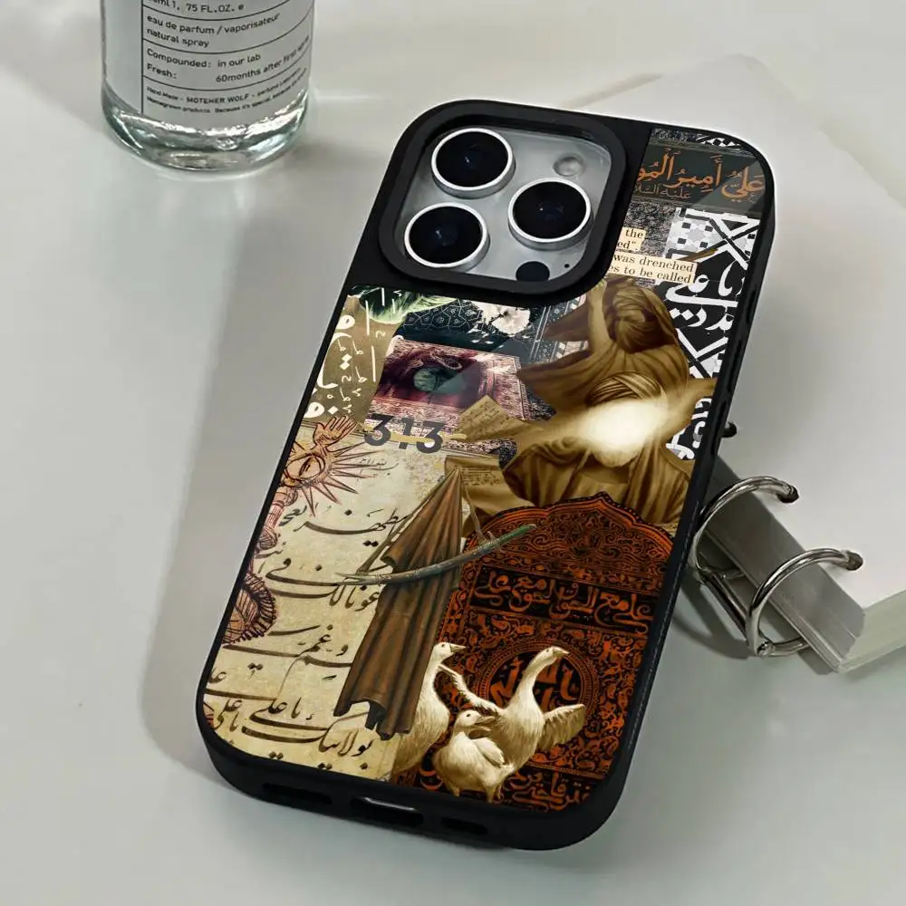 حافظة هاتف I-Imam H-Hussain S-Shia Ali لهاتف iPhone 14,16,15,13,17,12,Plus,Pro,Max Magnetic لغطاء Magsafe بلوري #5