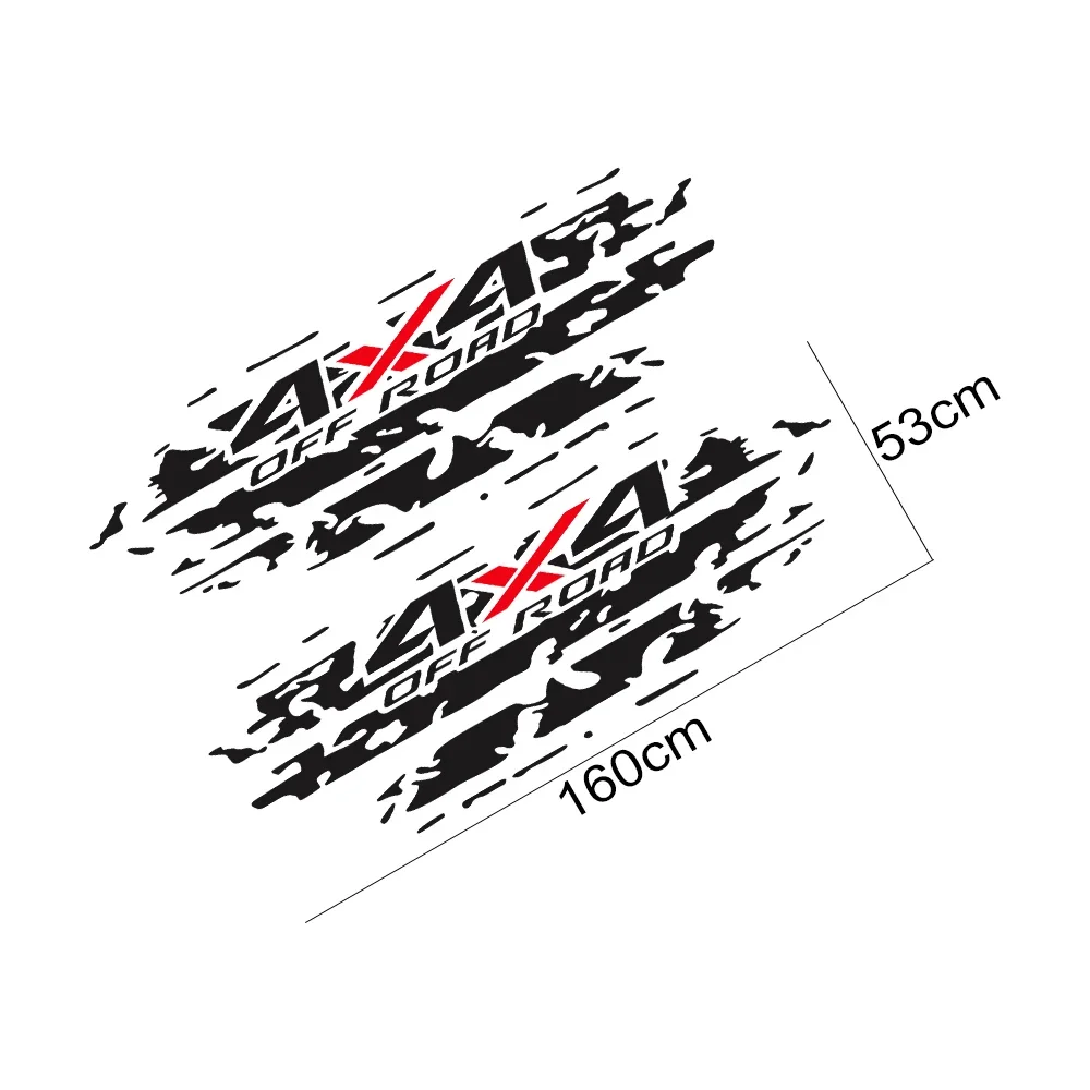 

Pickup 4X4 Off Road Stickers Decor Decal For Ford Ranger F150 Isuzu Dmax Chevrolet Silverado VW Amarok Dodge RAM Toyota Hilux
