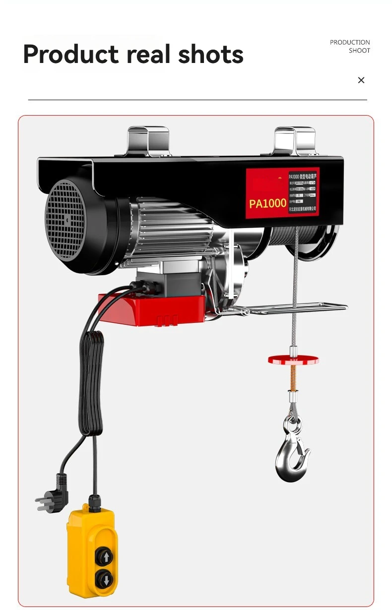 

20m PA400 Wireless Remote Control Lifting Crane Micro Electric Hoist Household Small Crane Electric Lift Remote Operation Hoist