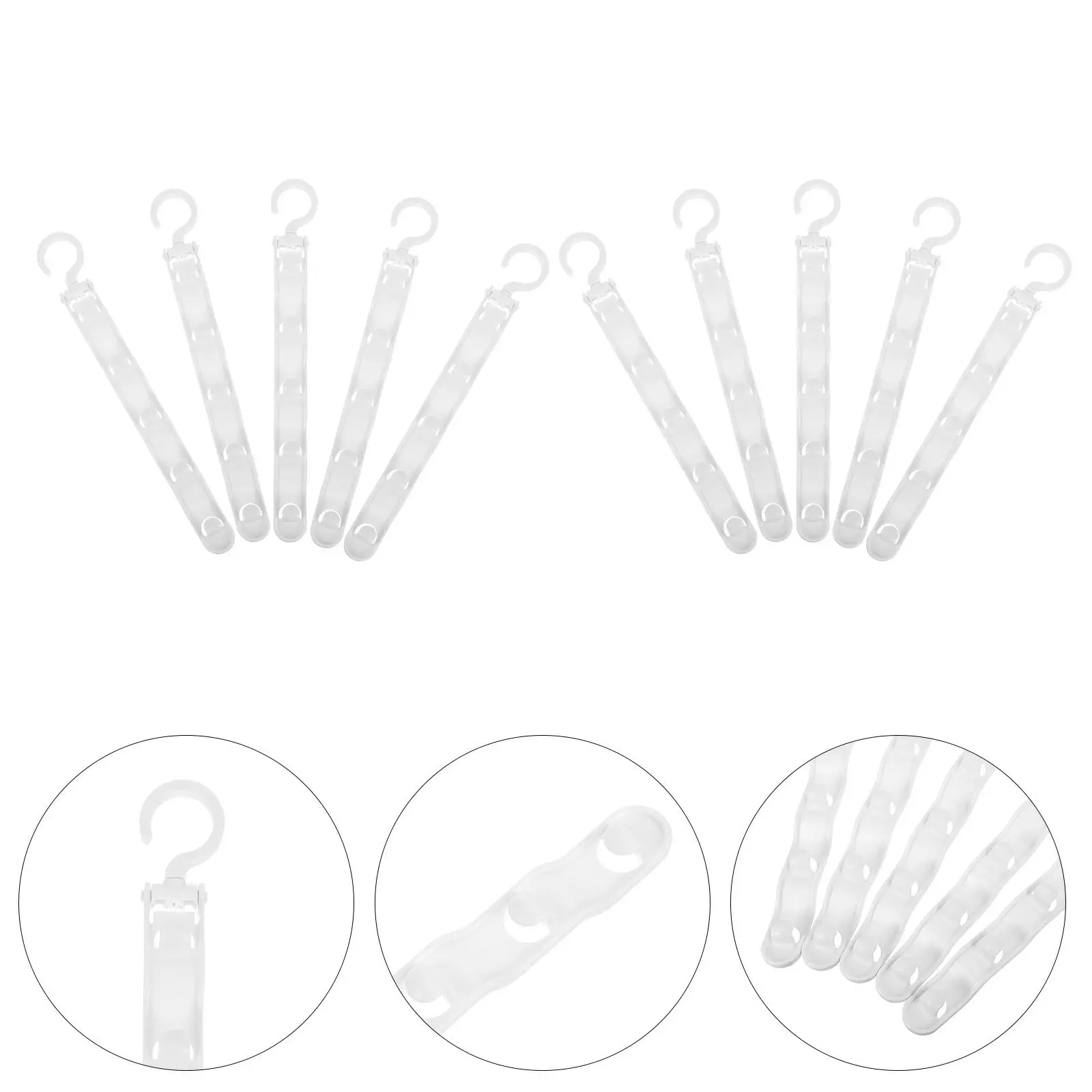 

20 шт. металлических 5-слойных крючков-соединителей для вешалок, экономящих место, для организации хранения одежды в шкафу, эффективные