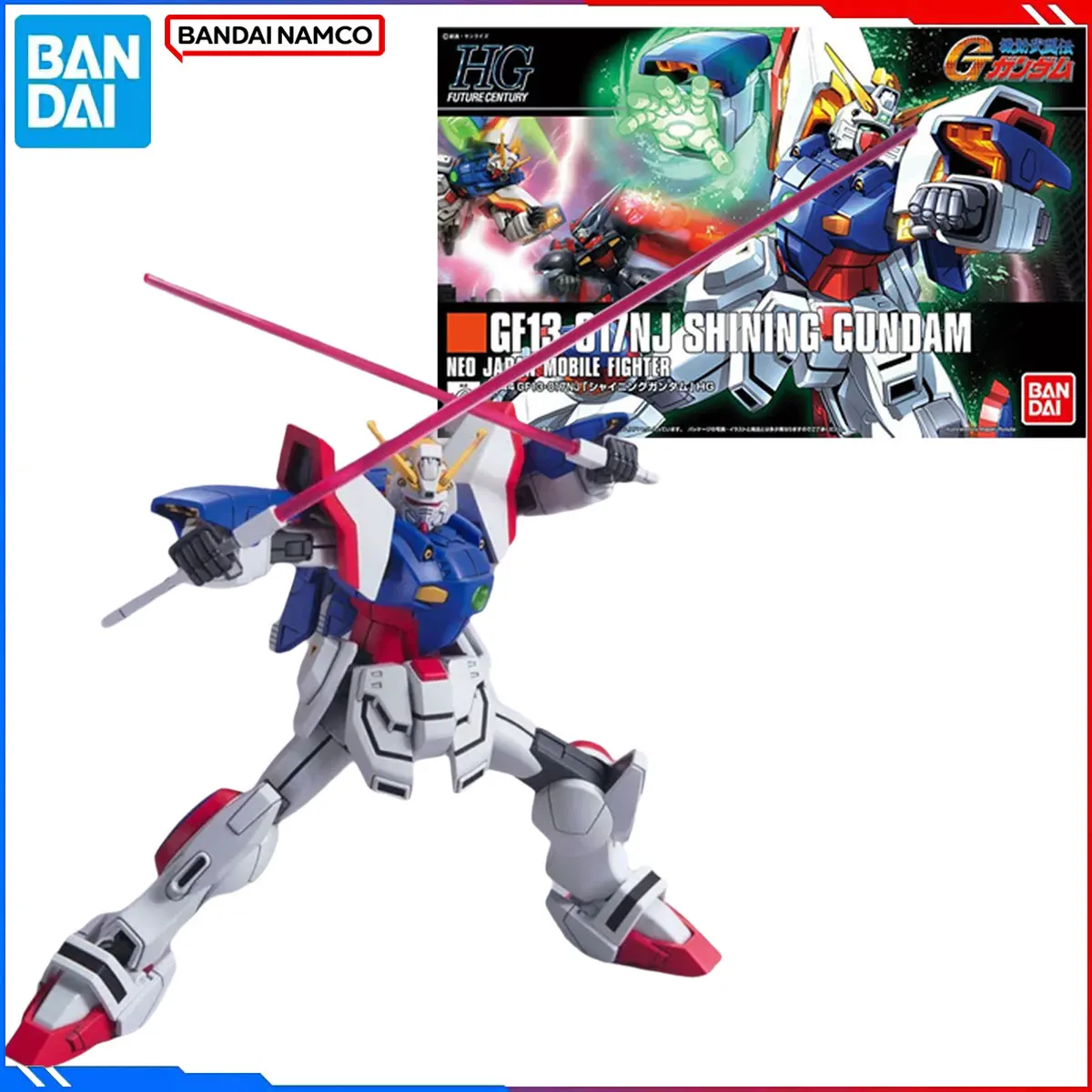 

Подлинная Bandai, оригинальная фигурка Gundam, наборы моделей HGCU 1/144, аниме-фигурки GF13-017NJ, экшн-модель Shining Gundam, рождественские игрушки