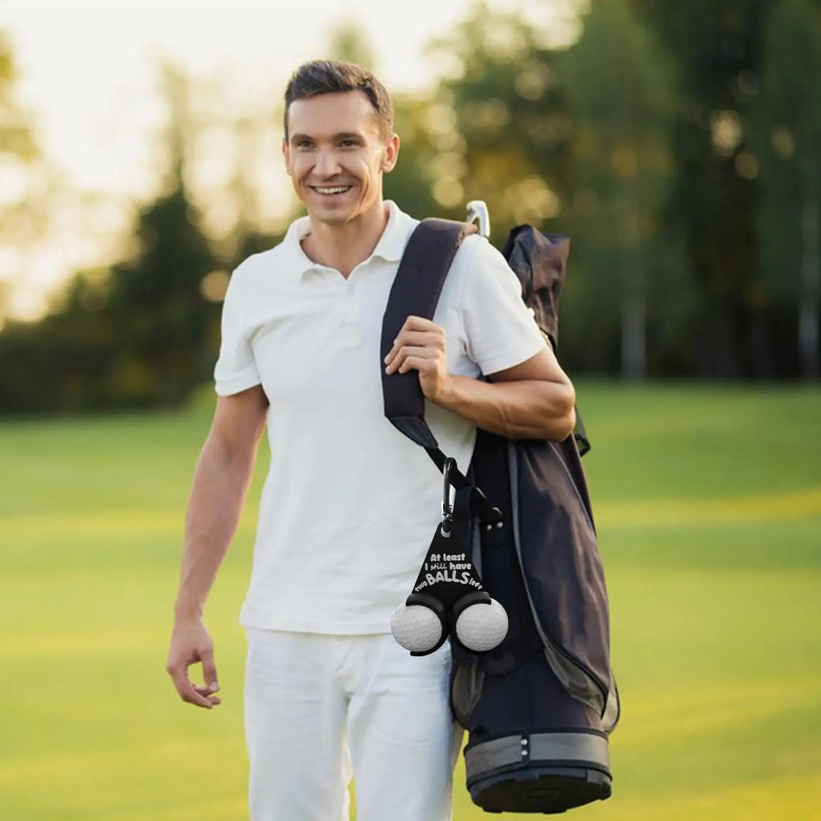 Golf Ball Holder Rack Portable Storage Stand Prank Gift for Men Women Golfer Cart Bag Belt Gift Funny Golf Accessory