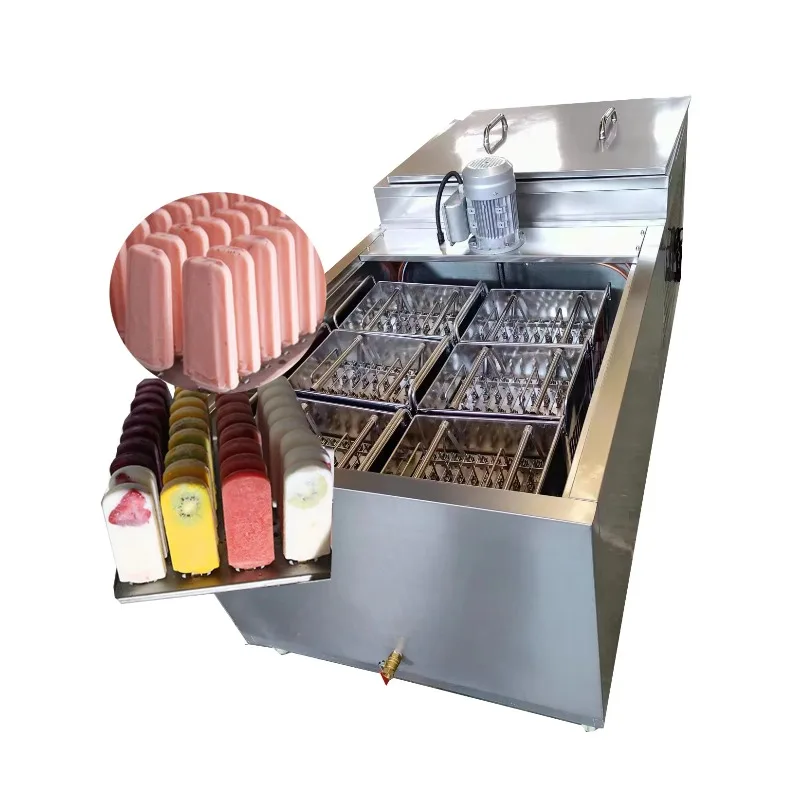 Automatic 240pcs/times Popsicle Making Machine Commercial Stick Ice Cream Machine for Ice Lolly Popsicle Making customized