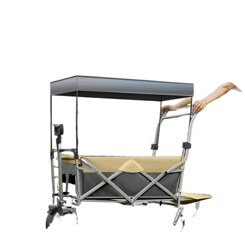 Carrinho de acampamento de barraca, reboque dobrável ao ar livre, reboque portátil de acampamento