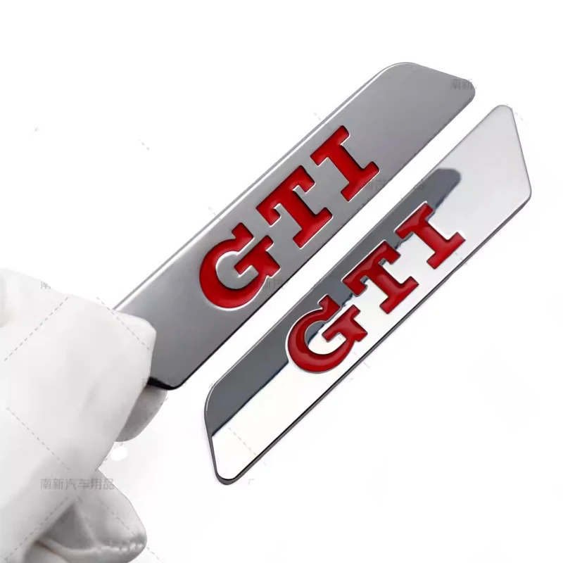 for Volkswagen VW GTI MK5 Passat Polo Golf 3 Jetta Tiguan Beetle Touran Metal Car Side Emblem Fender Badge Bumper Strip Stickers
