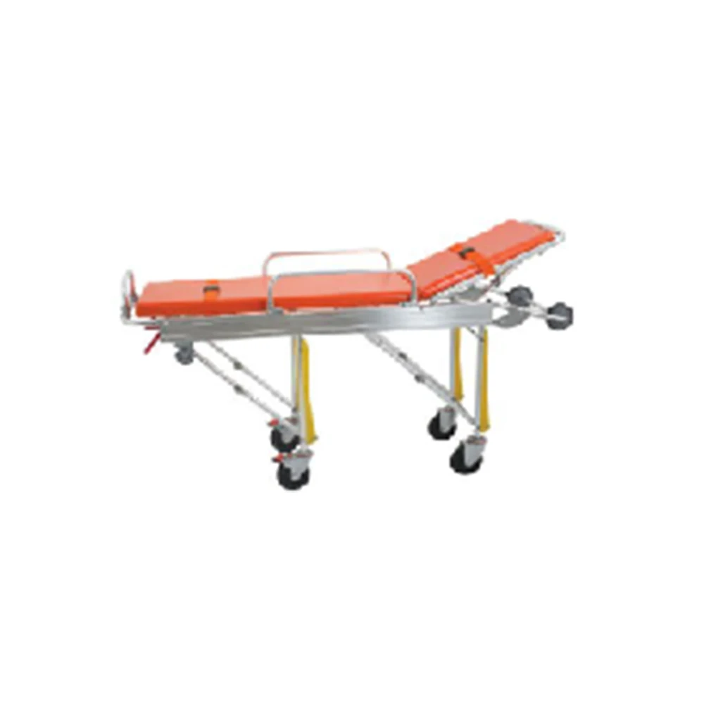 Hot Sale Hospital Rescue Professional Automatic Loading Folding Ambulance Stretcher With Wheels