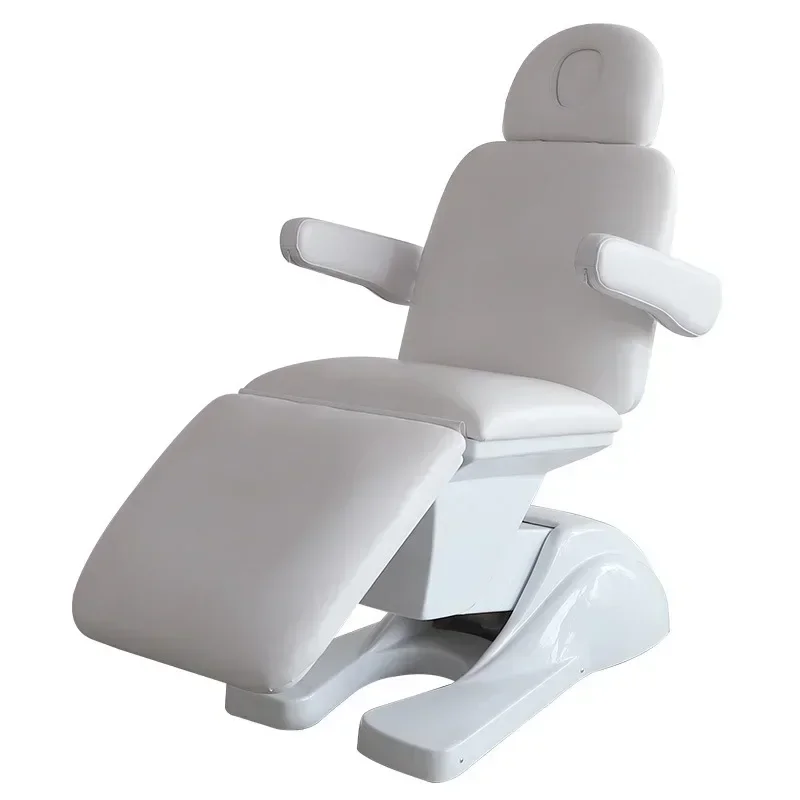 Hot selling white beaut salon furniture facial eyelash bed three motors electric massage table for spa salon