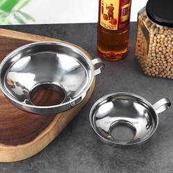 Stainless Steel Wide-mouth Funnel Jam Salad Dressing Funnel Large Multi-function Wine Leak Oil Leak Kitchen Accessories Gadgets