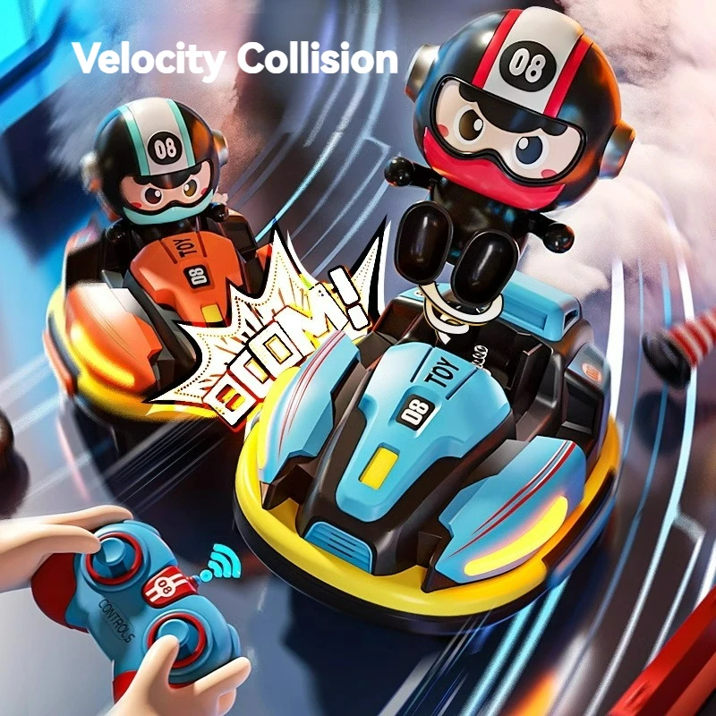 

2025 New 2.4G Remote Control Toys RC Bumper Car with Spray Music Boy Racing Toys Family Interaction Battle Game Gifts for Kids