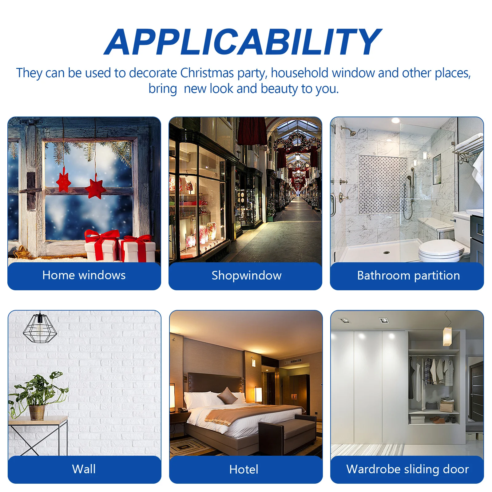 

Luminous Snowflake Stickers Xmas Decorative Decals Easy to Use for Gift Packaging Party Adornment Luminous Snowflake Stickers