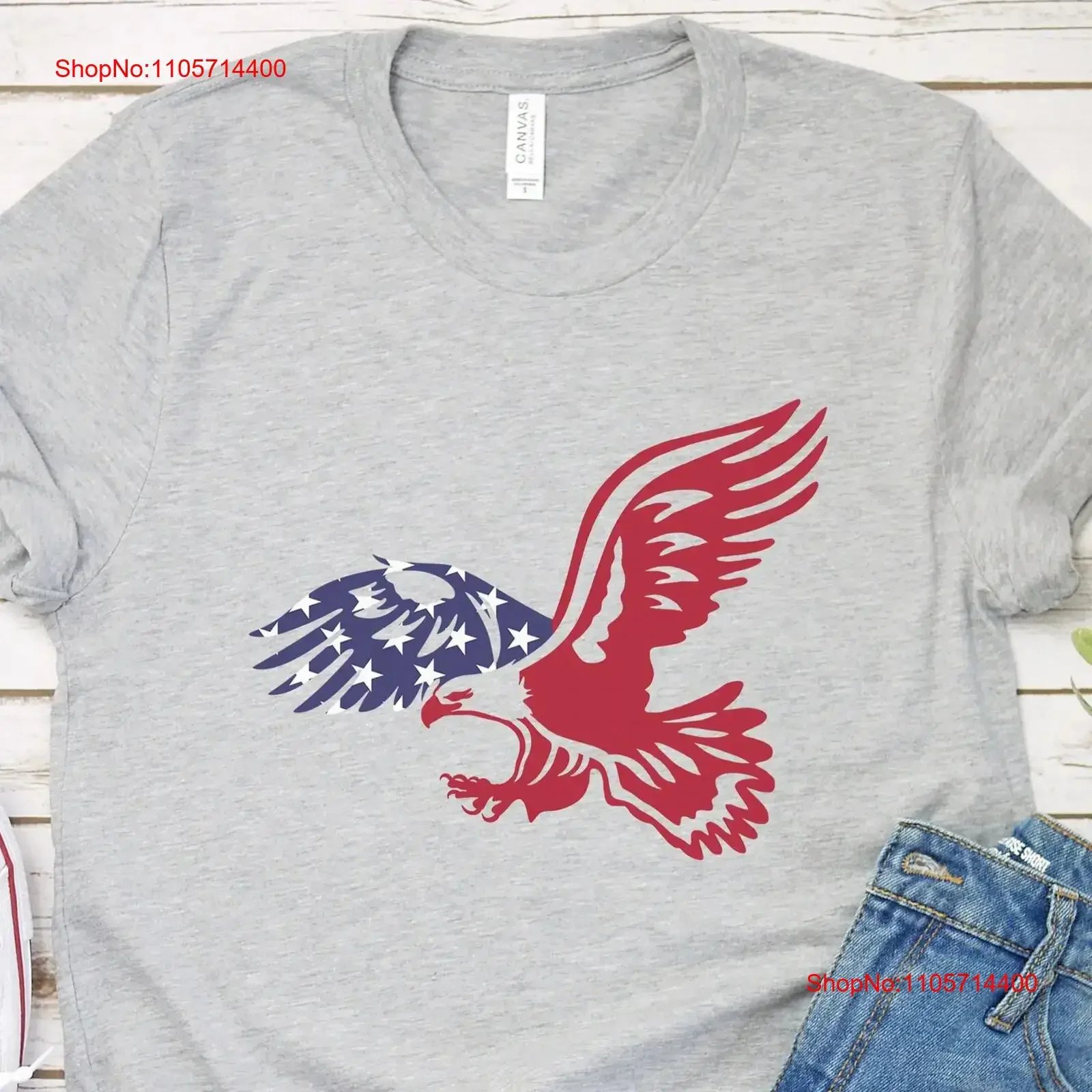 Camiseta con la bandera de EE. UU. y el águila, para el 4 de julio, roja, blanca y azul, con estampado de la libertad, patriótica, de América, con estrellas y rayas, estilo vintage, lavada, transpirable