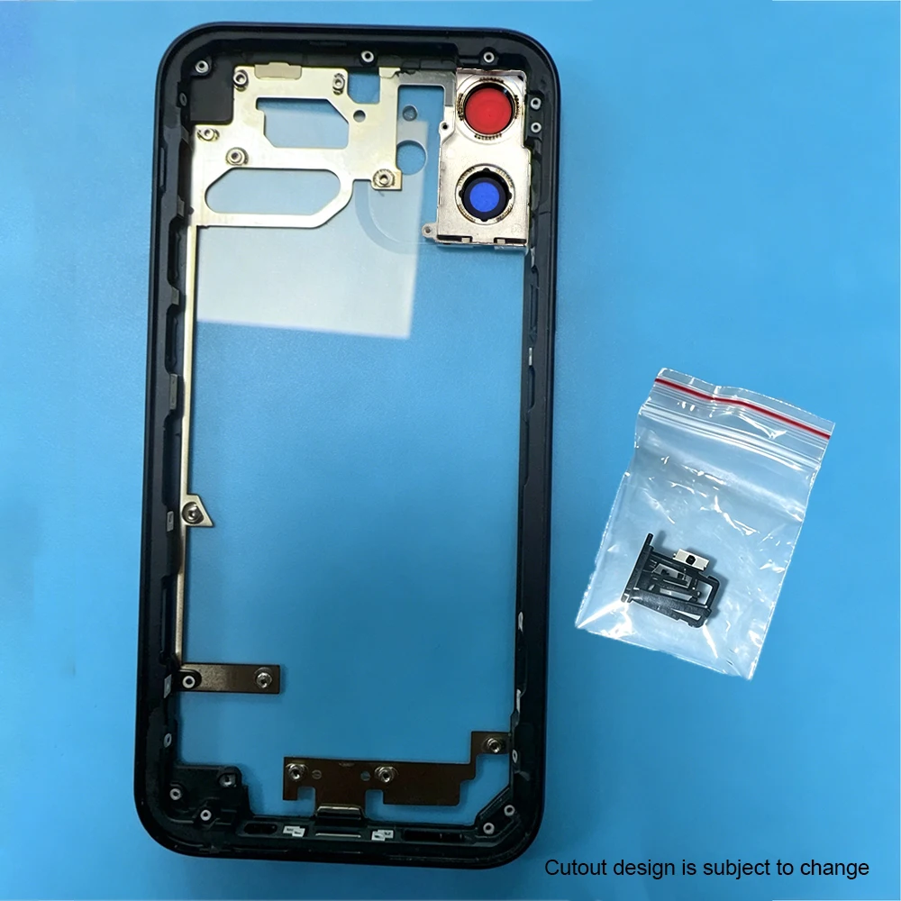 For iPhone 12 12 Mini Rear Housing Replacement Clear Back Glass Modified Transparent Back Cover Assembly Parts With Frame view 4