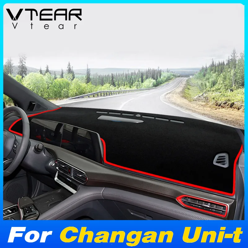 Vtear Car Dashboard Cover Pad Interior Decorative Sun Shade Instrument Panel Mat styling Accessories For Changan Uni-t 2023 2024