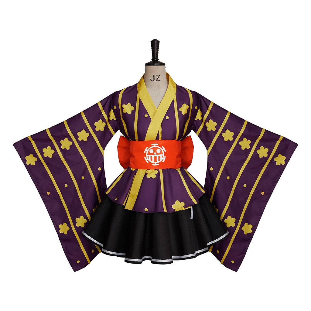 （in stock ）Anime Cosplay Luffy Cossplay Zoro Law Female Cosplay Costume Kimono Dress Outfits Halloween Anime Costmes - view 5