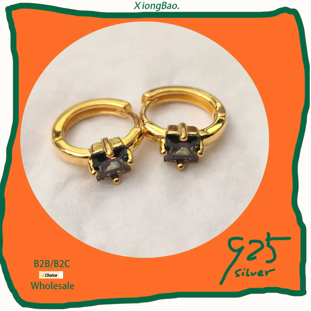 

Party Accrssories Stamp 925 Sterling Silver Rainbow Crystal Luxury Zircon Stone Women Earrings for Engagement Cubic earring 2026