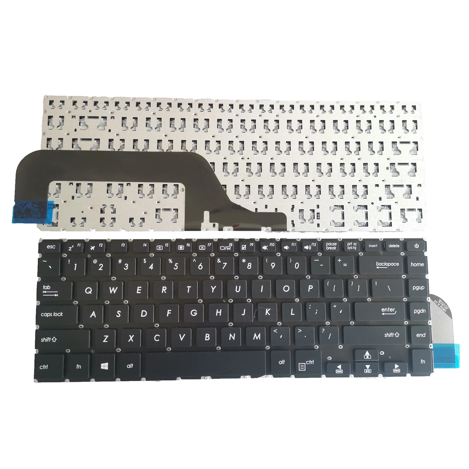 US Laptop Keyboard for ASUS VivoBook 15 X505 X505B X505BA X505BP K505B K505BP A505Z NSK-WK2SQ0T 0KNB0-4129TU00 no pointer no bac