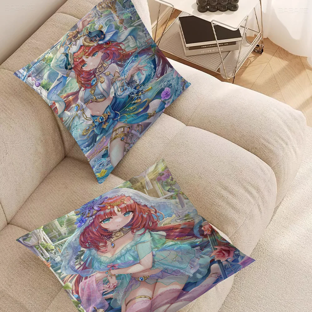 

Nilou Genshin Impact 45*45cm Cushion Cover Pillow Cover Decor Pillowcase Home Pillowcase For Couch Pillow
