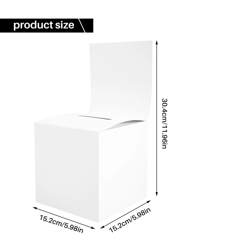 12 шт. коробка для пожертвований, коробка для голосования средств 6 х 6 х 6 дюймов