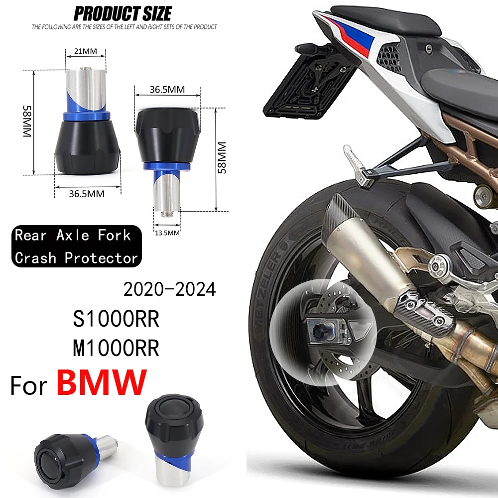 

For BMW S1000RR M1000RR S1000XR 2020-2024 Motorcycle Rear Axle Fork Crash Protection Wheel Protector Slider Stand Screw