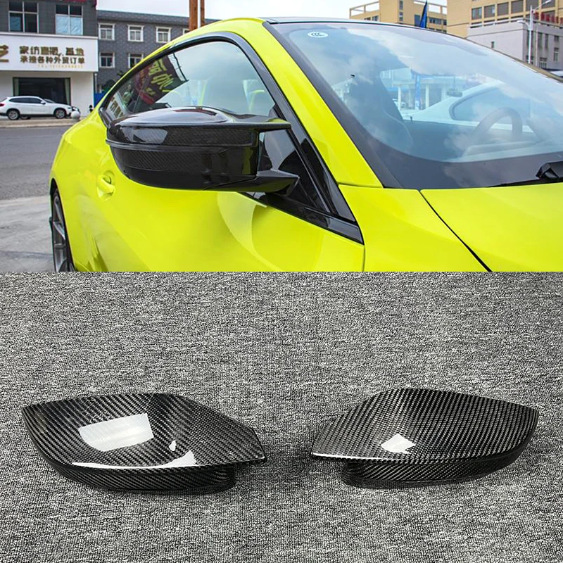 Car Mirror Covers, Dry Carbon Fiber Side Mirror Covers M-Type Side Cover Replacement for BMW M3 M4 G80 G82 Exterior Accessories