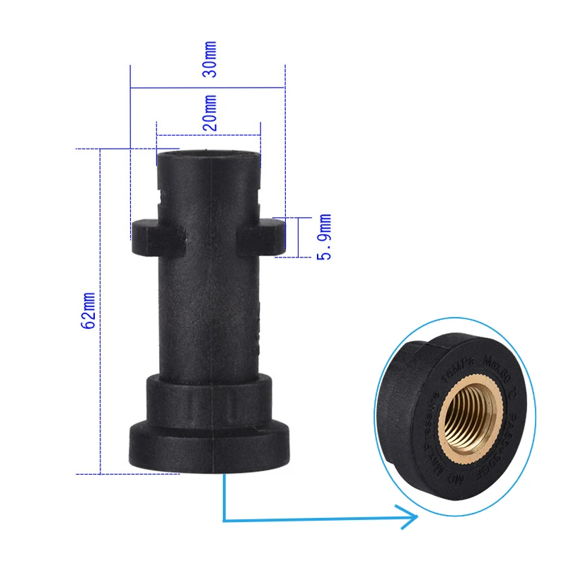 Nozzle Adaptor For Karcher K2 K3 K4 K5 K6 K7 Washing Gun To Foamer Lance Foam Generator & Jet Spear Connetor