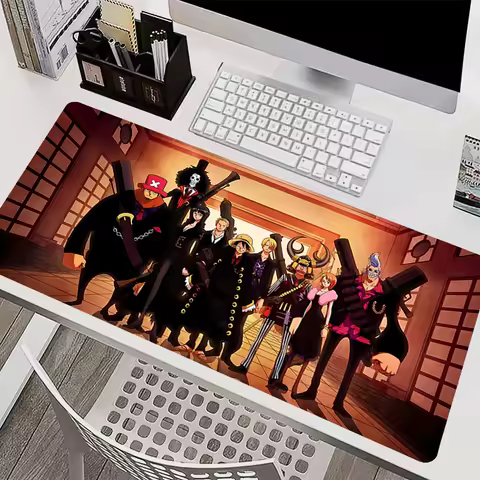 Mouse Pad PC Accessories Keyboard Pad Office Desk Mat Anti Slip Cartoon Mousepad Rubber Tablet Pad One Piece Gaming Extended Pad