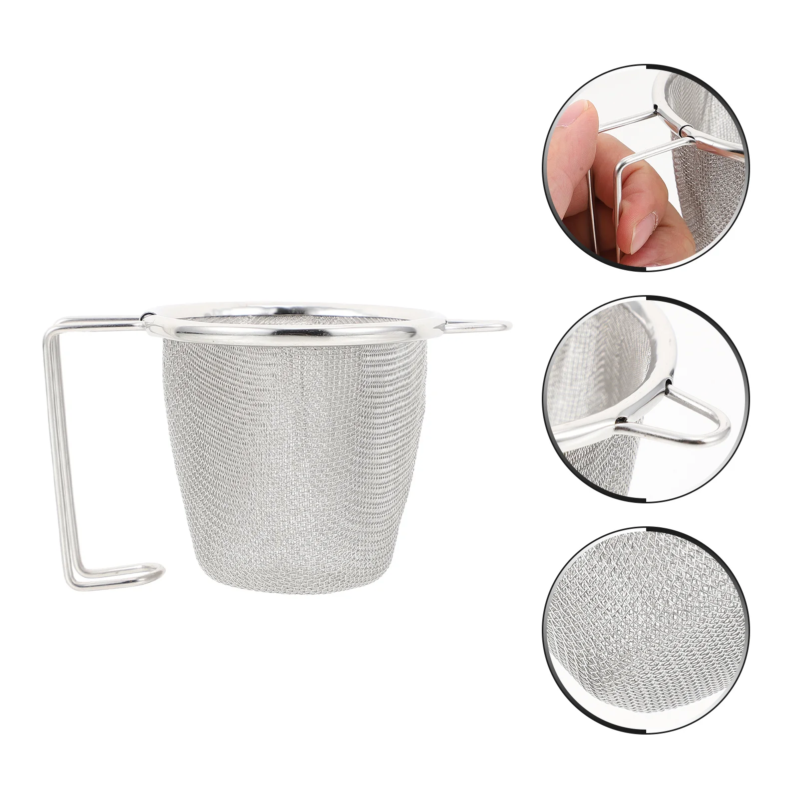 

1pc Stainless Steel Filter Fine Mesh Home Use Easy Clean Reusable Strainer For Loose Leaf Tea Household Tea Accessory