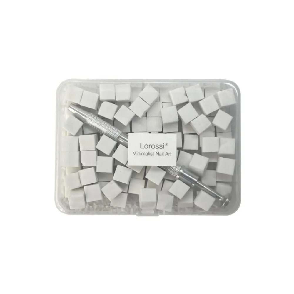 200Pcs Färbung Stanzen Gradienten Nagel Schwamm Set Hohe Rebound Weiche Nagel Stamper Schwamm Nagel Pflege Platz