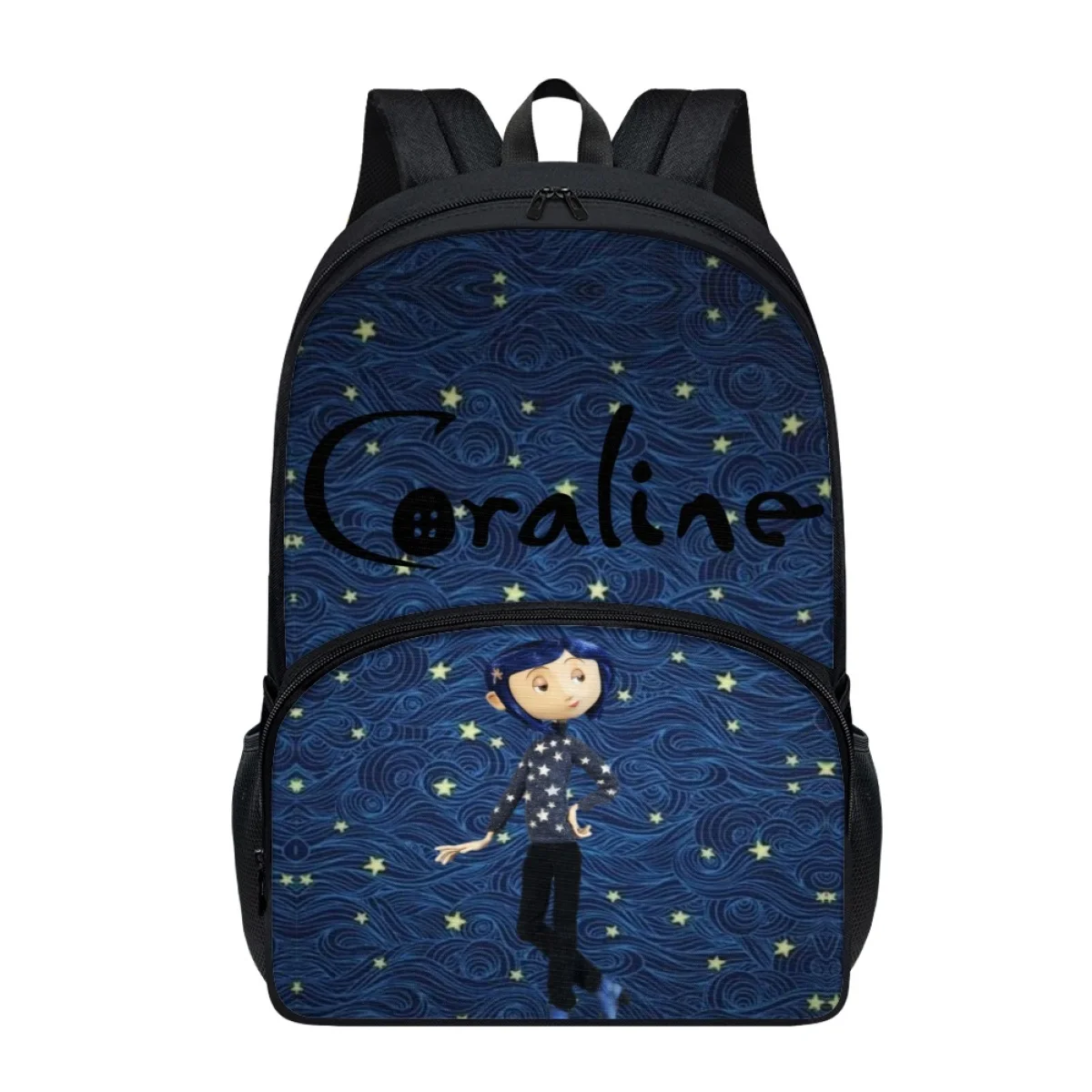 FORUDESIGNS Coraline Fluffy Schoolbags Middle School Student Popular Classic Waterproof Campus Bags Multipurpose Bookbags