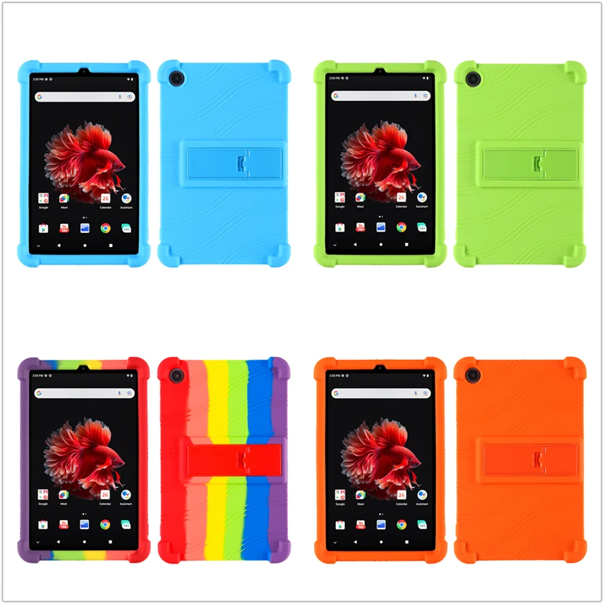 

For Samsung Tab A9 Case 8.7inch A8 S7 FE S9 S6Lite Back Stand Tablet Coque For Galaxy TabA7 SM X110 X115 S7plus Case Soft Funda