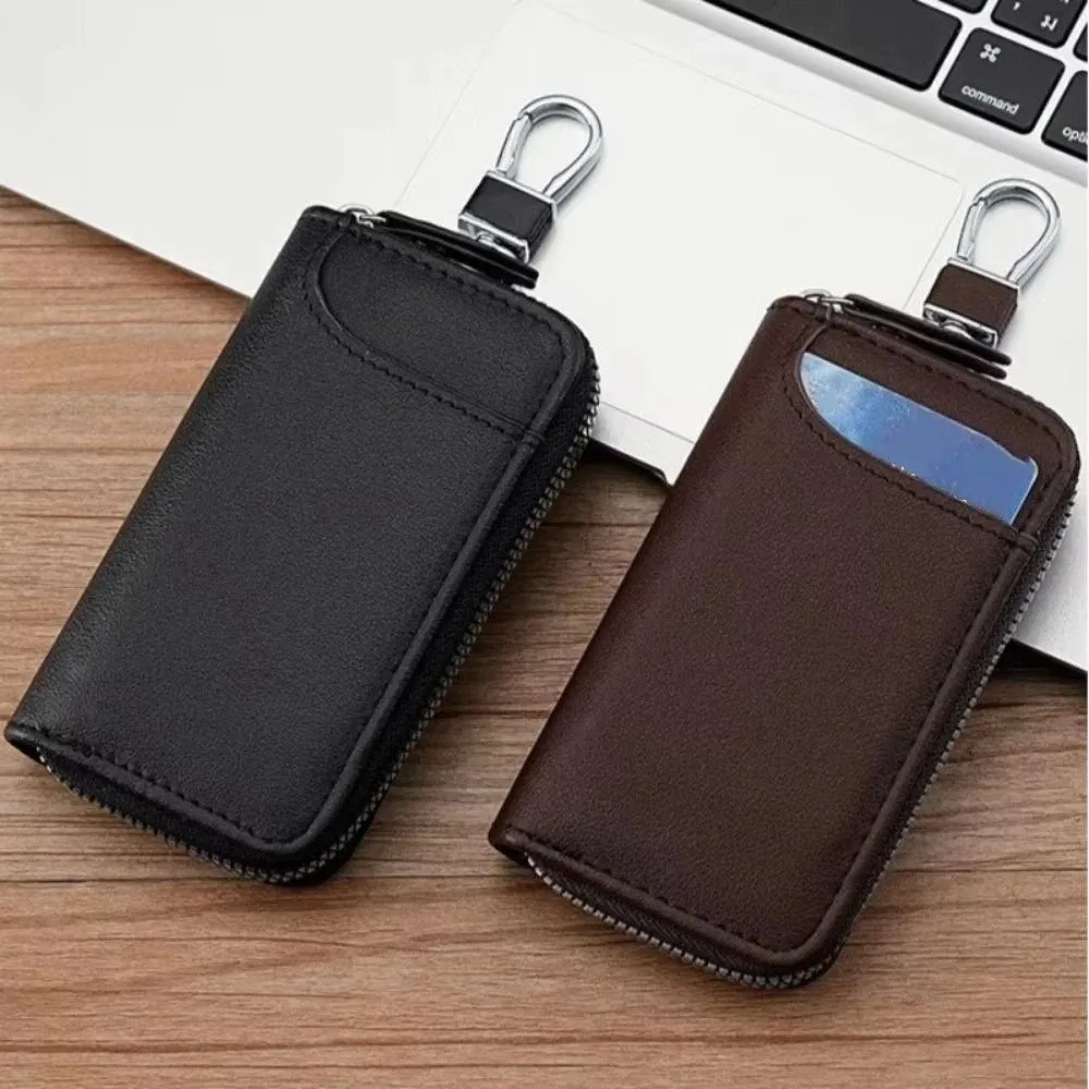 

Retro Key Organizer Pouch PU Leather Fashion Key Storage Case Large Capacity Portable Key Storage Organizer Car Key Storage