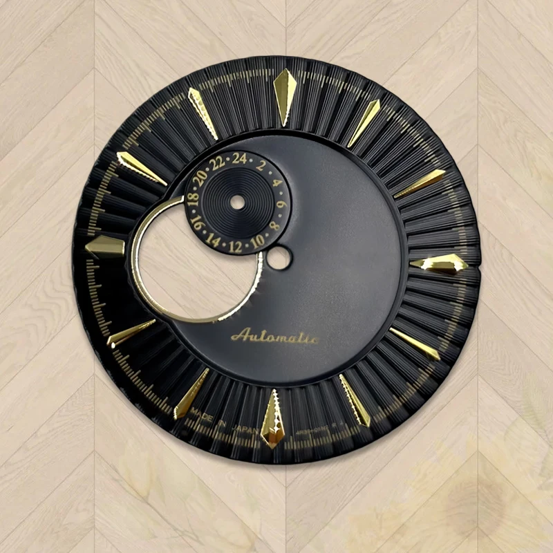 قرص NH39 بشعار كوكتيل S مقاس 35 مم متوافق مع أجزاء الساعة الميكانيكية غير المضيئة لحركة NH39