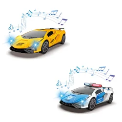 Children's Electric Police Car Racing Car Universal Wheel Deformation With Music Light, Boys' Electric Car Sports Toy