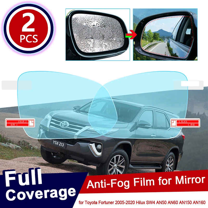 

For Toyota Fortuner SW4 AN50 Car Rearview Mirror Protective Film Anti Dazzle Waterproof Anti Fog Rainproof Film Car accessories