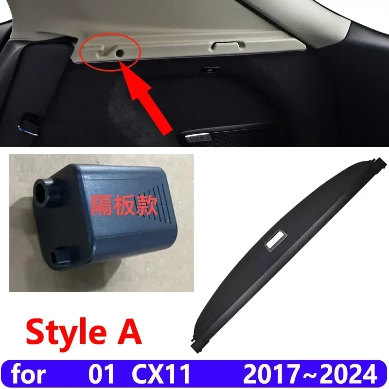 Auto Kofferbak Cargo Cover Voor Lynk & Co 01 EM-P 2017-2024 Bagage Lade Opslag Beveiliging Schaduw schild Gordijn Mat Partitie
