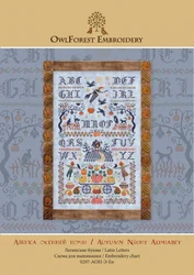 11CT/14CT DIY Embroidery Cross Stitch Kits Craft Needlework Set Canvas Cotton Owl Forest autumn alphabet 58-88