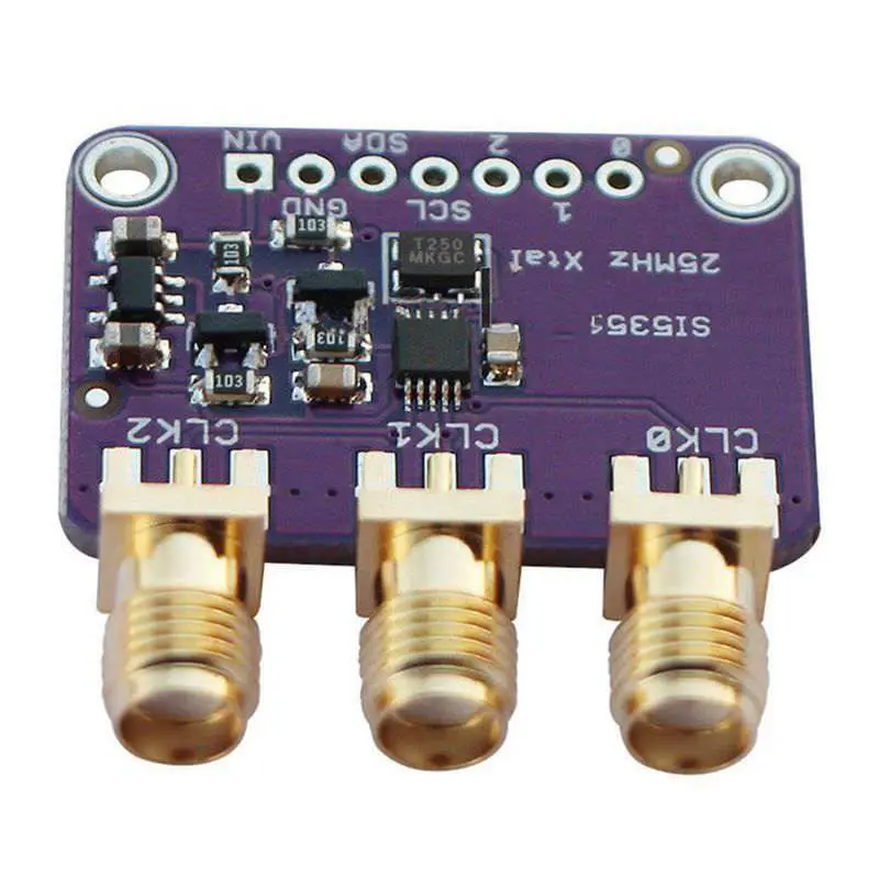 Placa de fuga do gerador de relógio DN-Si5351a I2C 25Mhz 8Khz a 160Mhz para Arduino D9I2