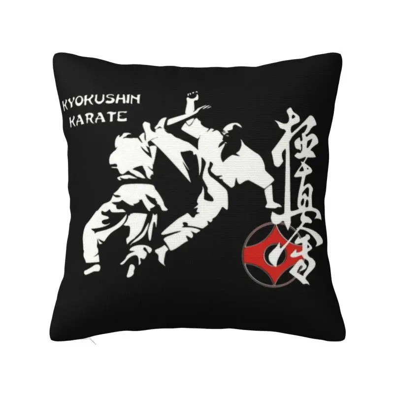 Kyokushi Karate Kumite Scene Cushion Covers Fighter Martial Arts Soft Modern Throw Pillow Case Living Room Decoration